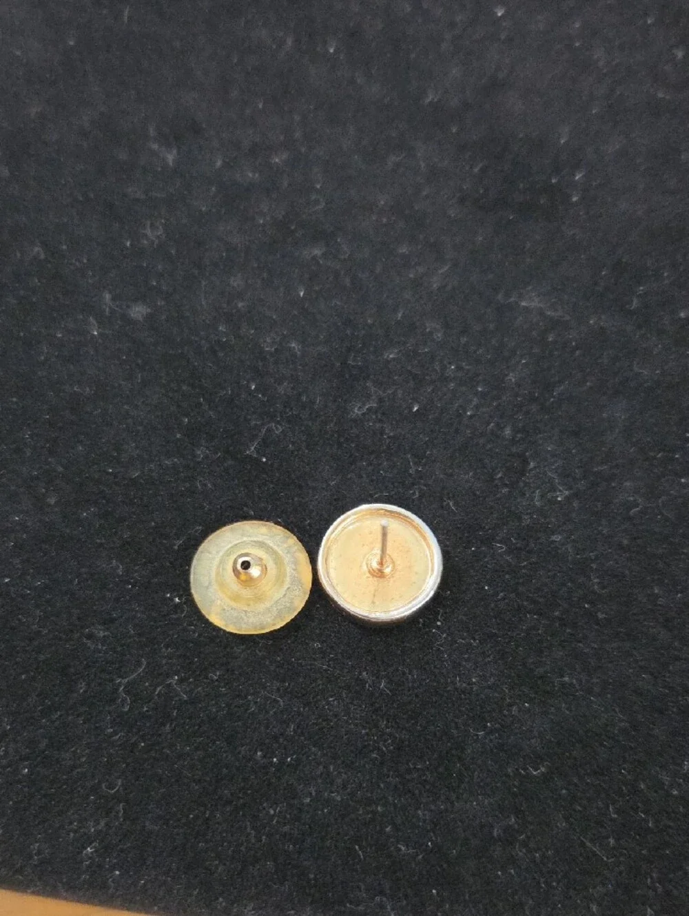 Tory Burch Gold Logo Single Stud with Cream Enamel Inlay